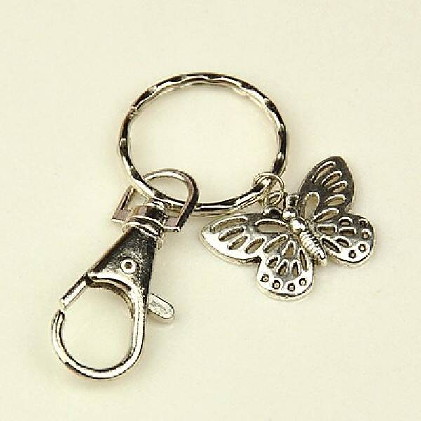 Tibetan Style Butterfly Keychain
