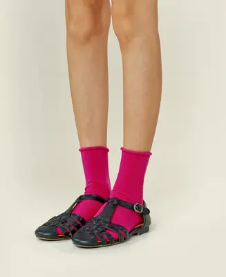 Women's Cotton Socks Weekend - Hotpink