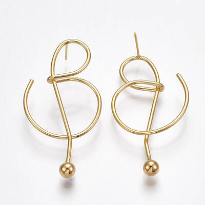 Brass Stud Earrings