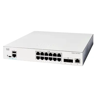 Cisco C1300-12XT-2X | Catalyst 1300 Series 1300-12XT-2X 12 x 10GbE RJ-45 and 2 x 10GbE SFP+ Uplink Ports and 1 x GE Managemen...
