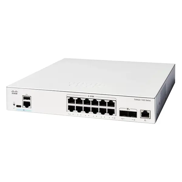 Cisco C1300-12XT-2X | Catalyst 1300 Series 1300-12XT-2X 12 x 10GbE RJ-45 and 2 x 10GbE SFP+ Uplink Ports and 1 x GE Managemen...