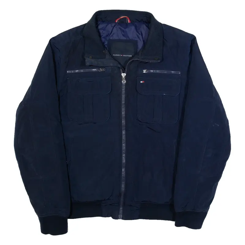 TOMMY HILFIGER Mens Bomber Jacket Blue M