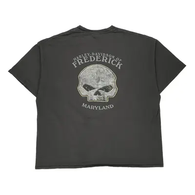 Harley Davidson Graphic T-Shirt - 3XL Black Cotton