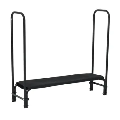 Garvee Heavy Duty 4Ft Firewood Rack Outdoor with Cover Large Steel Log Holder for Patio/Backyard, Weatherproof Wood Storage w...