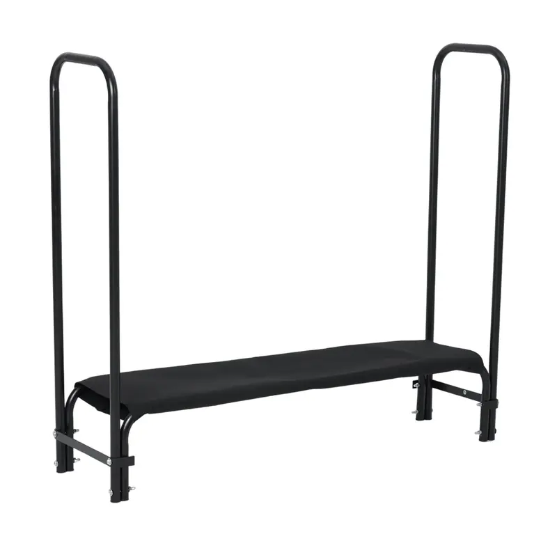 Garvee Heavy Duty 4Ft Firewood Rack Outdoor with Cover Large Steel Log Holder for Patio/Backyard, Weatherproof Wood Storage w...
