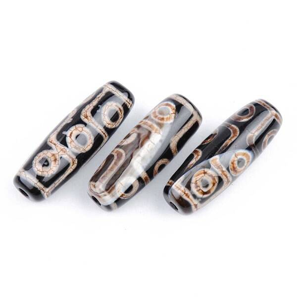 Tibetan Style 9-Eye dZi Beads Strands