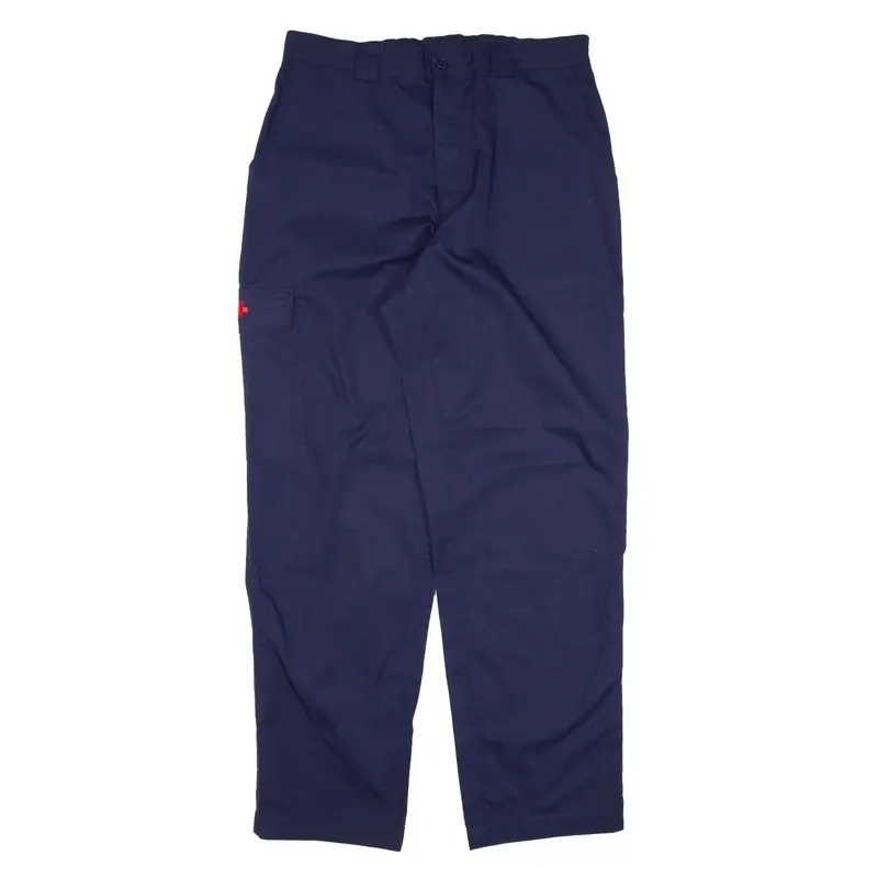 Cargo Workwear Trousers Blue Relaxed Straight Mens W32 L31