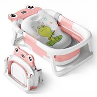 BabyBond Collapsible Baby Bathtub for Newborns & Toddlers, with Real-Time Temp Monitor & Soft Cushion, High Quality Material ...