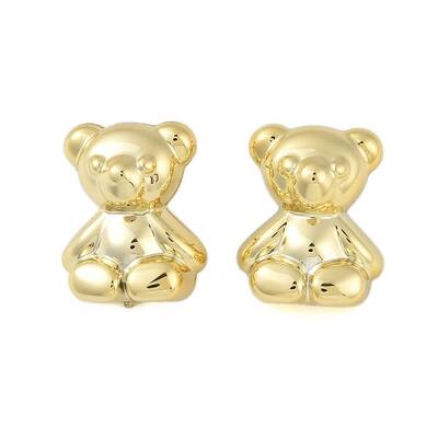 Bear CCB Plastic Stud Earrings for Women