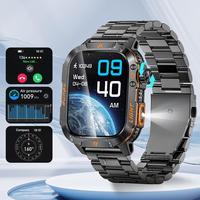 Multifunctional 2.01'' Smart Watch, Fashion Digital Watch with LED Light & Outdoor Compass, Waterproof Sports Tracking Smartw...