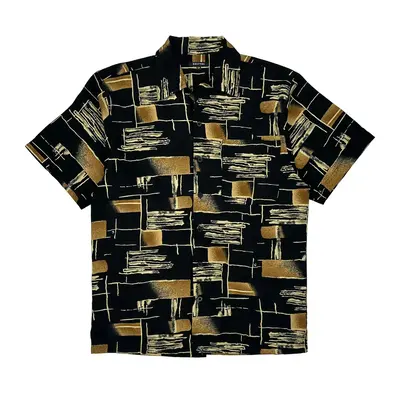 Bruttini Hawaiian Shirt - Small Black Cotton