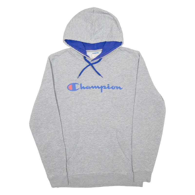 CHAMPION Mens Grey Hoodie S