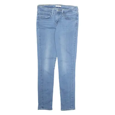 LEVI'S 711 Womens Jeans Blue Regular Skinny Stone Wash W28 L28
