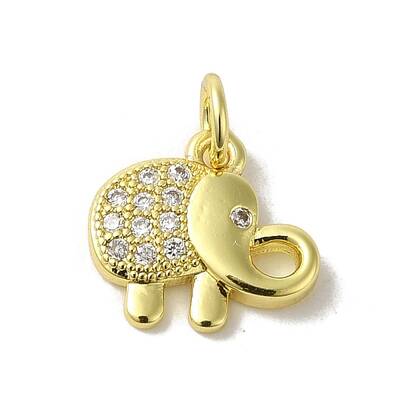 Real 18K Gold Plated Brass Pave Cubic Zirconia Pendants