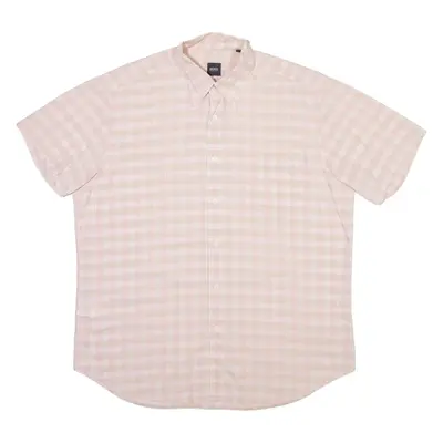 BOSS Mens Shirt Pink Check L
