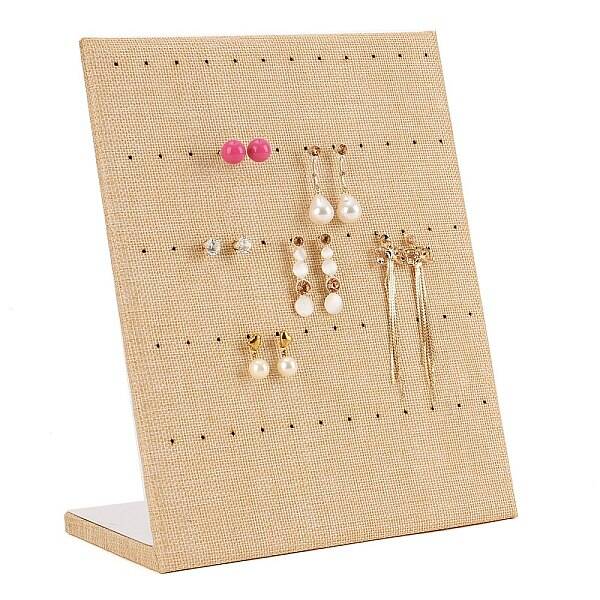 Rectangle Linen Slant Back Earring Display Stands