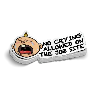 No Crying -  Hard Hat Decal
