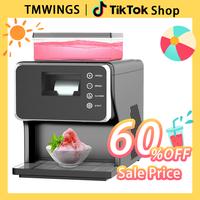 Shaved Ice Machine, Portable Ice Maker with Rapid Cooling and Food-Grade Stainless Steel Material, Adjustable Snowflake Ice M...