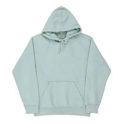 Carhartt Hoodie - Small Blue Cotton Blend