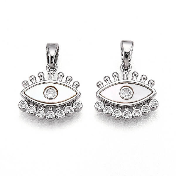 Brass Micro Pave Cubic Zirconia Charms