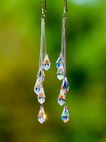 1 Pair Minimalist Elegant Plain Artificial Gemstone Design Dangle Earrings For Women For Gift