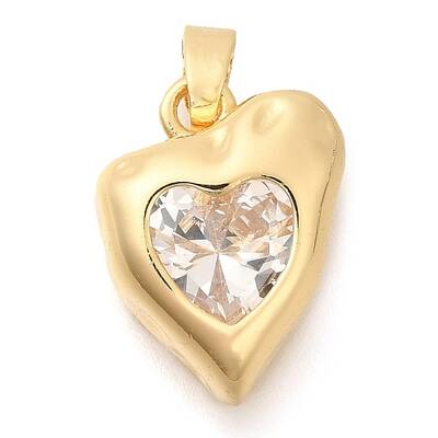 Brass Micro Pave Cubic Zirconia Pendants