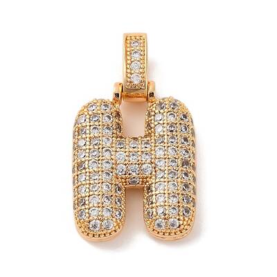 Brass Micro Pave Cubic Zirconia Pendants
