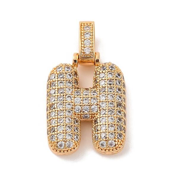 Brass Micro Pave Cubic Zirconia Pendants