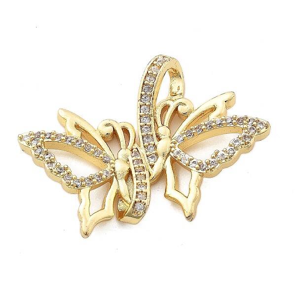 Brass Micro Pave Cubic Zirconia Pendants