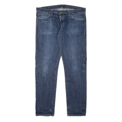 CARHARTT Buccaneer Pant Mens Jeans Blue Slim Straight Stone Wash W36 L34