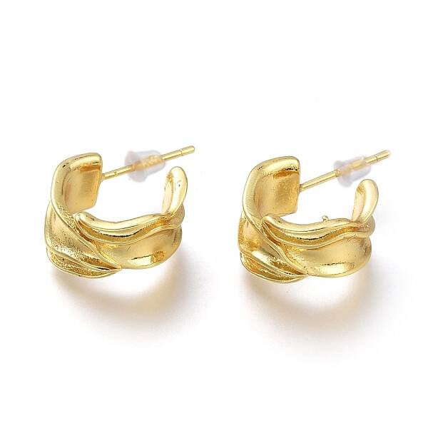 Brass Half Hoop Earrings