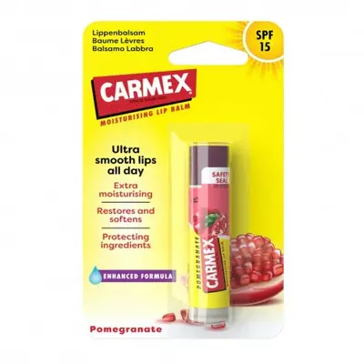 Carmex Moisturising Lip Balm Pomegranate Lip Balm Stick with Pomegranate Spf15