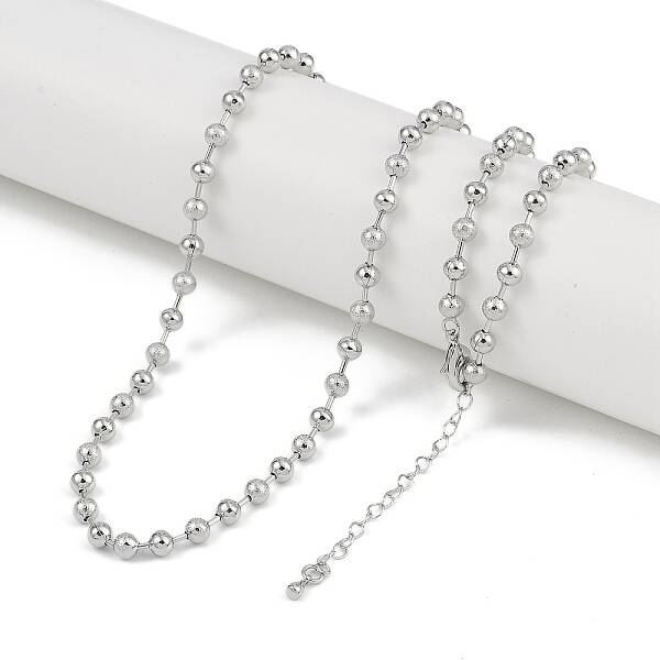 Rack Plating Brass Ball Chain Necklaces for Women