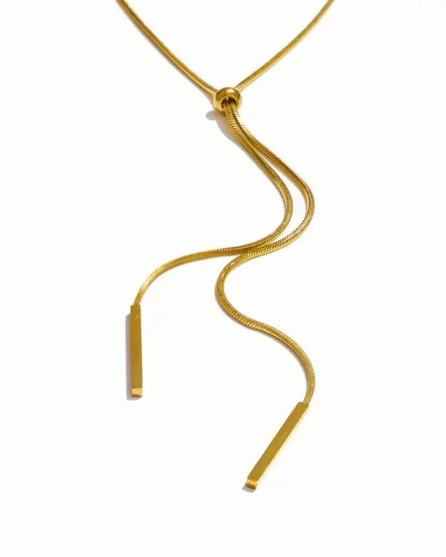Pearl Long Chain Necklace - Silver