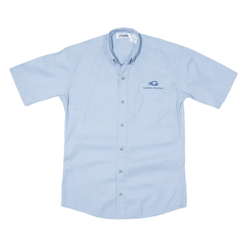 CINTAS Worker Shirt Blue Short Sleeve Mens XS