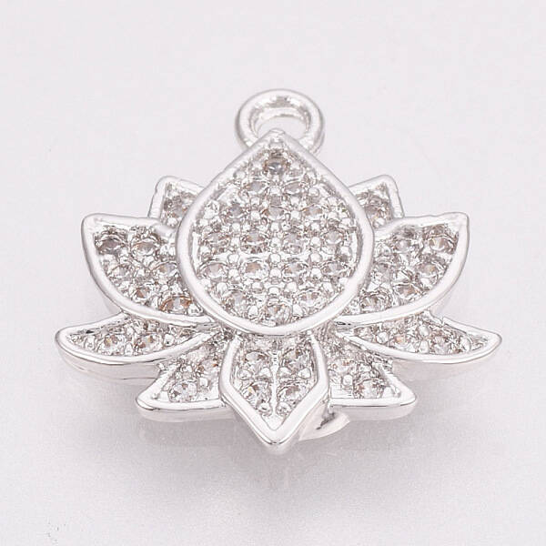 Brass Micro Pave Cubic Zirconia Charms