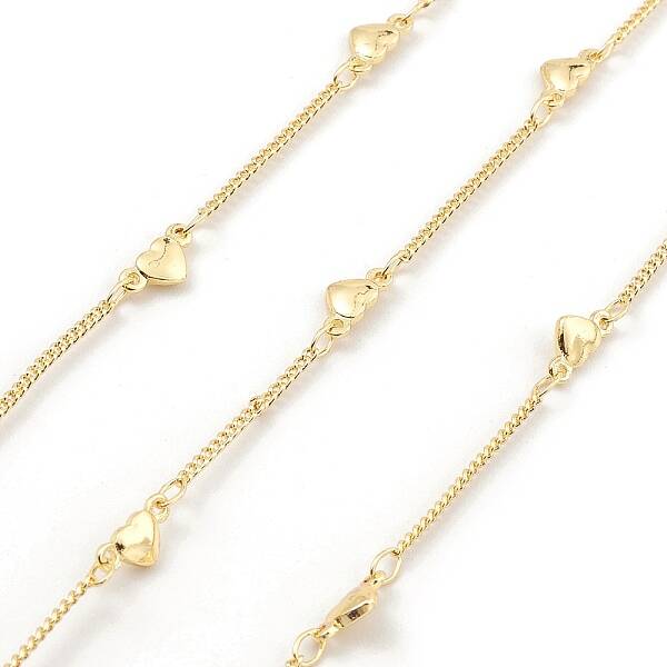 Brass Heart Link Chains