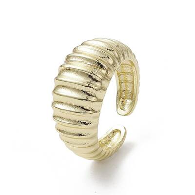 Rack Plating Brass Open Cuff Ring