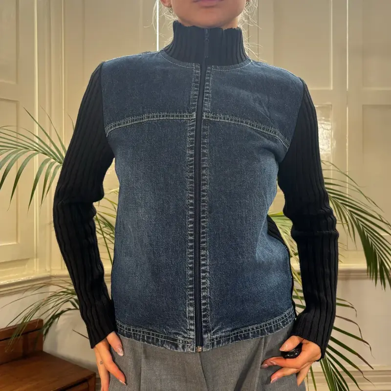 Street One Denim Jacket - Small Blue Cotton