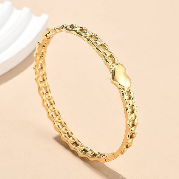 304 Stainless Steel Hinged Bangles for Women
