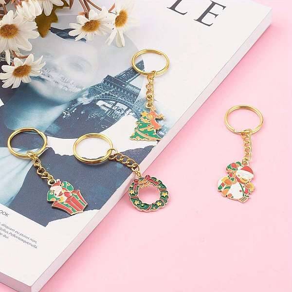 Christmas Alloy Enamel Keychain