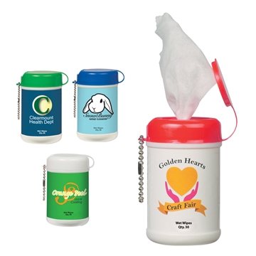 100 Customized Mini Wet Wipe Canister - FDA Approved