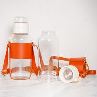 1pc Large Capacity Glass Bottle 800ml/27oz, High Quality Portable Tea Bottle With Heat Resistance, Tea Separation Function, C...