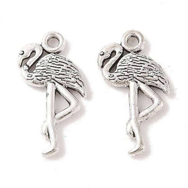 Tibetan Style Alloy Flamingo Shape Pendants