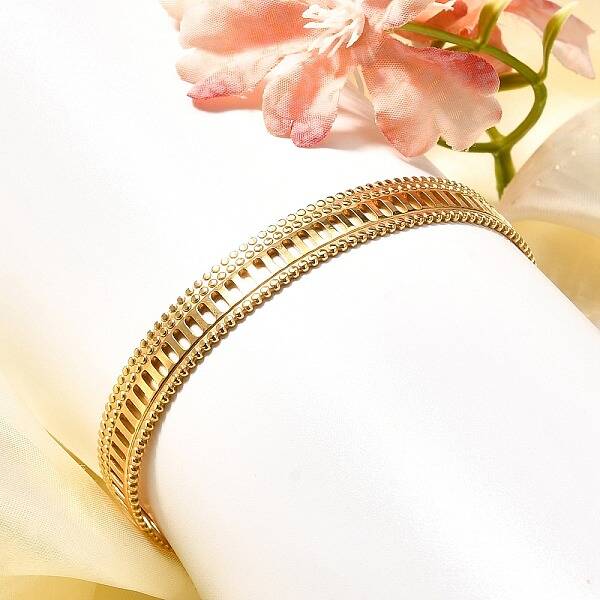 304 Stainless Steel Open Cuff Bangles for Women
