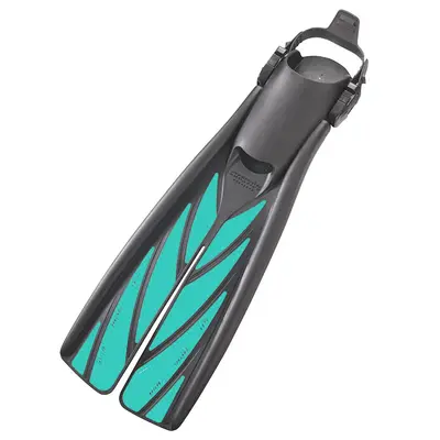 Used Atomic Aquatics Open Heel Split Fins Standard Compound - Aqua, Size MD - US M:6-7 / W:8-9
