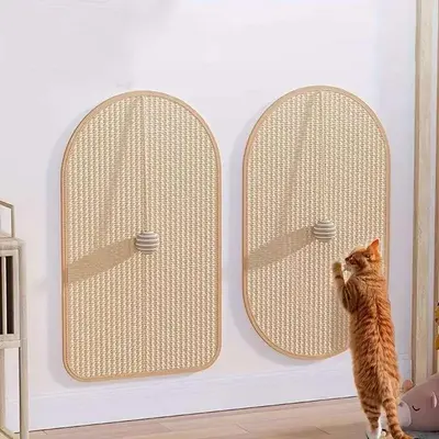 Cat Scratching Pad, 1 Count Wall Mounted Cat Scratcher, Cat Scratching Board, Pet Supplies for Indoor Cat, Cat Furniture, Cat...