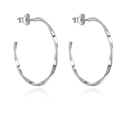 Beneto Elegant round earrings made of silver AGUP2671