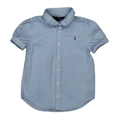 Age 6 Ralph Lauren Short Sleeve Shirt - Small Blue Cotton