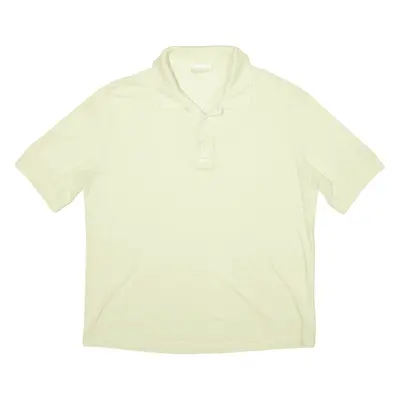 ADIDAS Polo Shirt Yellow 90s Short Sleeve Mens M